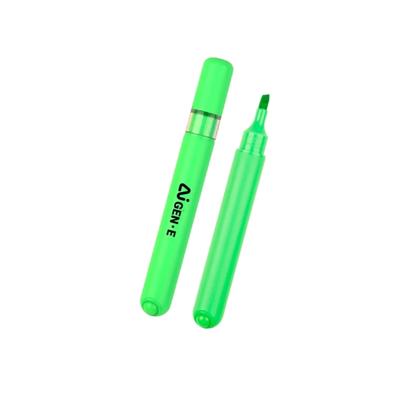 Chisel tip highlighter with fidget roller ball on the end.... from ASI 61125 Hit Promotional Products / Hit®