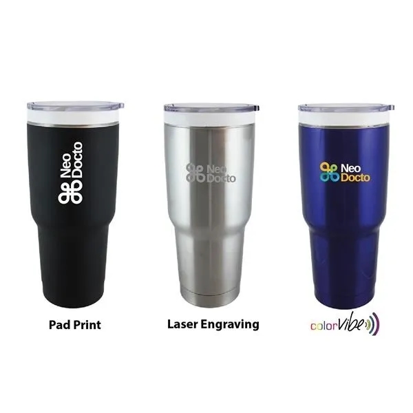 32 oz. tumbler with stainless steel exterior, ceramic inner coating, double... from ASI 99030 Zipline / Zipline®