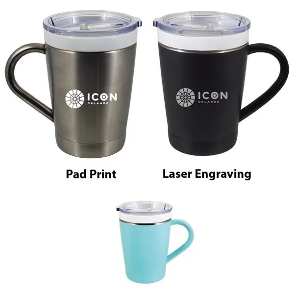 12 oz. mug with double wall vacuum insulation and snap on,... from ASI 99030 Zipline / Zipline®