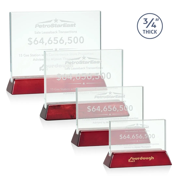Horizontal 3/4-inch thick jade award with a high-gloss piano rosewood finish... from ASI 84592 St Regis Group / St Regis
