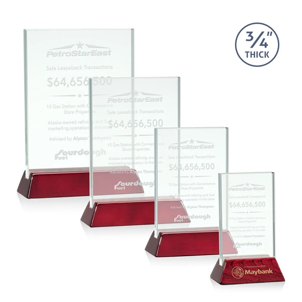 Vertical 3/4-inch thick jade award with a high-gloss piano rosewood finish... from ASI 84592 St Regis Group / St Regis
