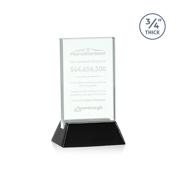 Vertical 3/4-inch thick jade award with a high-gloss piano black finish... from ASI 84592 St Regis Group / St Regis