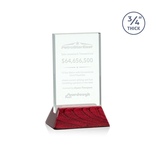 Vertical 3/4-inch thick jade award with a high-gloss piano rosewood finish... from ASI 84592 St Regis Group / St Regis