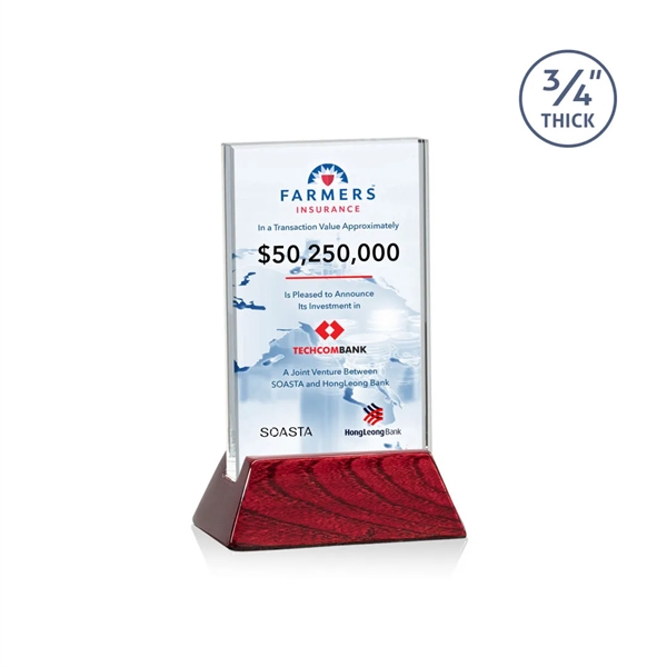 Rectangular Starfire vertical award on a high-gloss piano rosewood finish base.... from ASI 84592 St Regis Group / St Regis