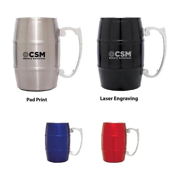 Stainless Steel Barrel Mug. Features: 17 oz. capacity, stainless steel construction,... from ASI 99030 Zipline / Zipline®