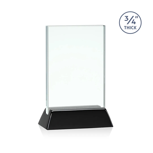 Vertical 3/4-inch thick jade award with a high-gloss piano black finish... from ASI 84592 St Regis Group / St Regis