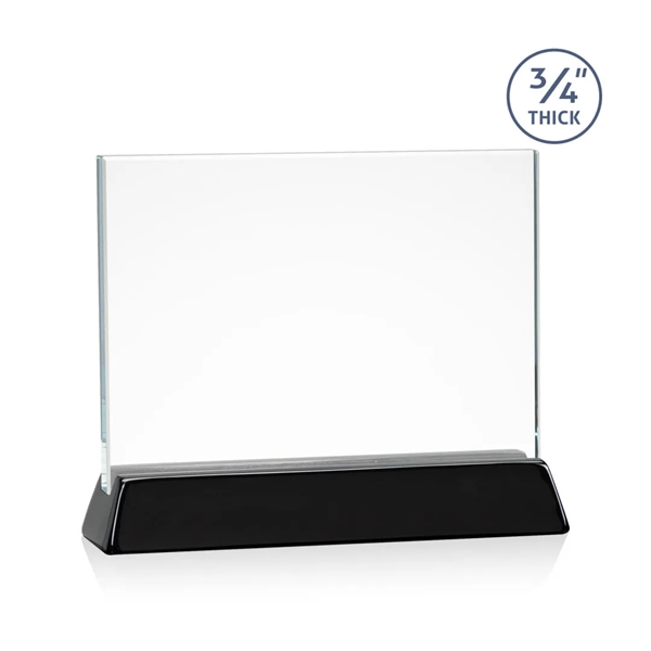 Rectangular Starfire horizontal award on a high-gloss piano black finish base.... from ASI 84592 St Regis Group / St Regis