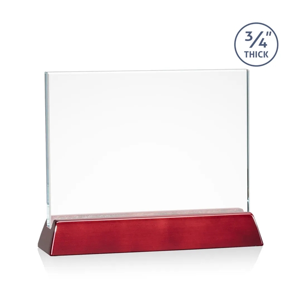 Rectangular Starfire horizontal award on a high-gloss piano rosewood finish base.... from ASI 84592 St Regis Group / St Regis