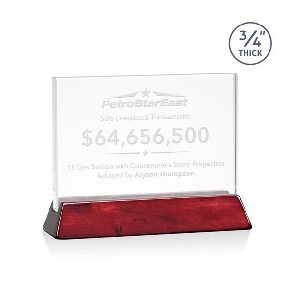 Rectangular starfire horizontal award on a high-gloss piano rosewood finish base.... from ASI 84592 St Regis Group / St Regis