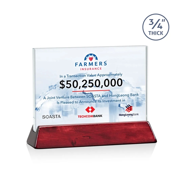 Rectangular Starfire horizontal award on a high-gloss piano rosewood finish base.... from ASI 84592 St Regis Group / St Regis