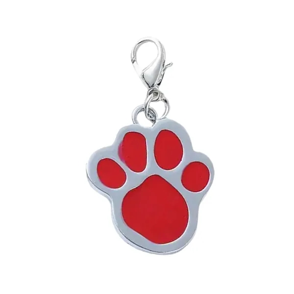 Paw shaped zinc alloy pet tag plus laser engraving on 1... from ASI 37218 Athena Promo (tm)