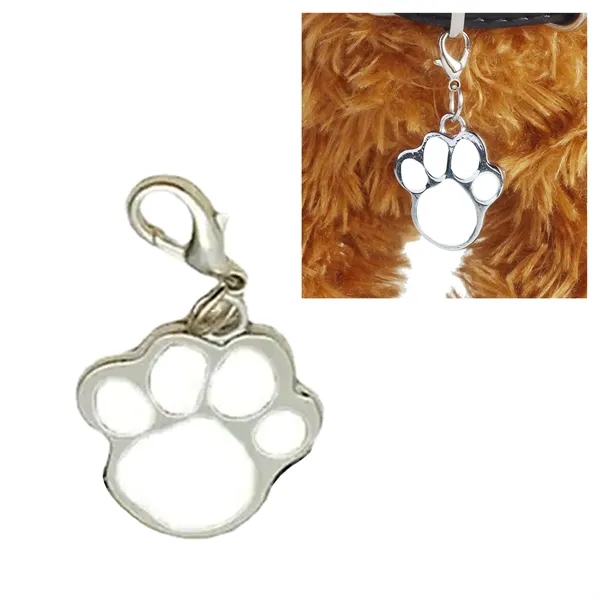 Paw shaped zinc alloy pet tag plus laser engraving on 1... from ASI 37218 Athena Promo (tm)