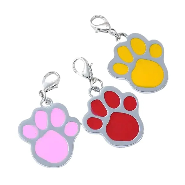 Paw shaped zinc alloy pet tag plus laser engraving on 1... from ASI 37218 Athena Promo (tm)