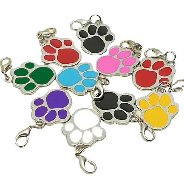 Paw shaped zinc alloy pet tag plus laser engraving on 1... from ASI 37218 Athena Promo (tm)