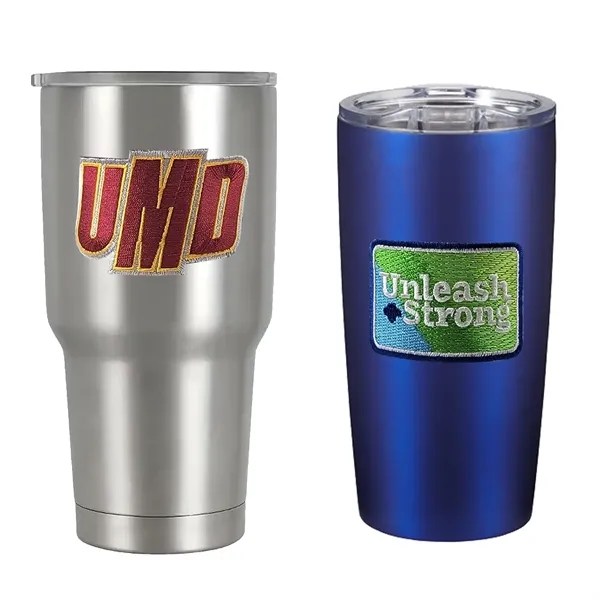 Appliques with 100% embroidery coverage with peel and stick backing on... from ASI 90160 Suntex Industries