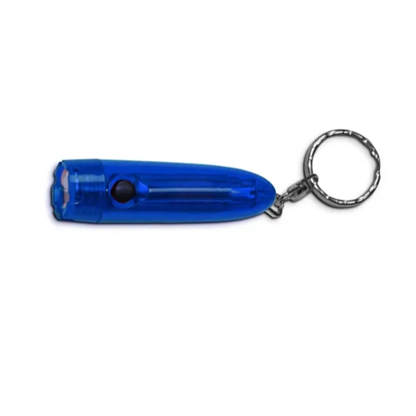 Mini flashlight with keychains plus 1 color laser silkscreen imprint on... from ASI 37218 Athena Promo (tm)