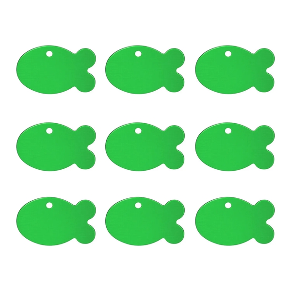 Fish shaped aluminum pet tag plus laser engraving on 1 location... from ASI 37218 Athena Promo (tm)