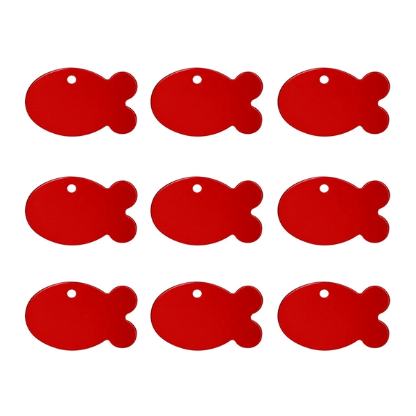 Fish shaped aluminum pet tag plus laser engraving on 1 location... from ASI 37218 Athena Promo (tm)