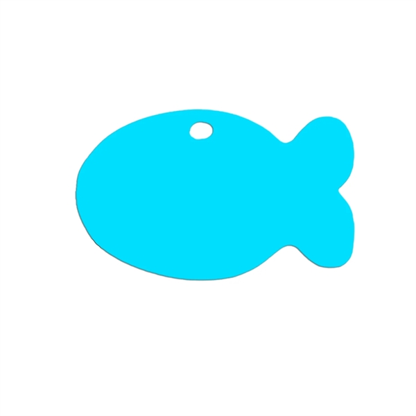 Fish shaped aluminum pet tag plus laser engraving on 1 location... from ASI 37218 Athena Promo (tm)