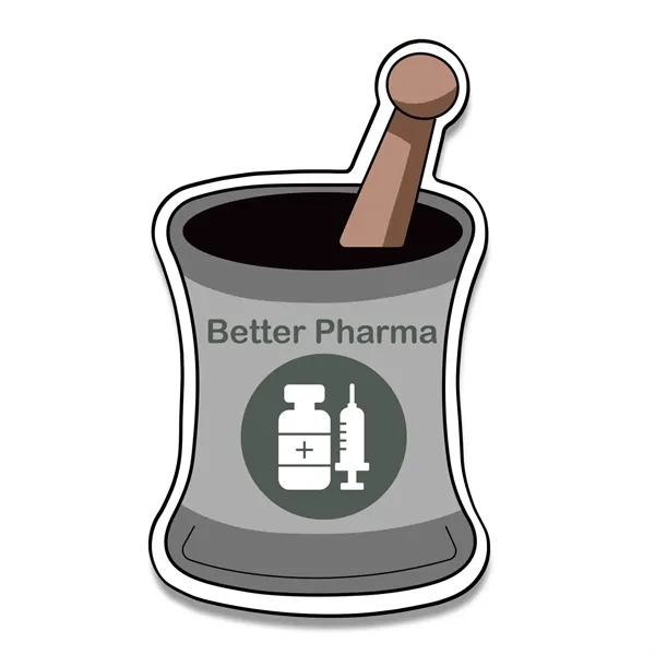 3.49"H x 2.05"W Mortar shaped magnet that's made in the USA... from ASI 54040 Fey Promo / Magna-Tel by Fey