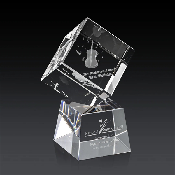 The 3D Burrill Award on Base is a perfectly polished cube... from ASI 84592 St Regis Group / St Regis