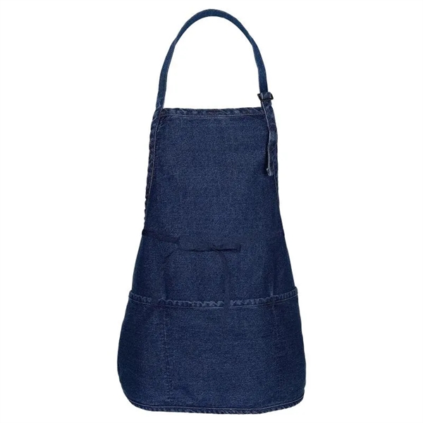 Kitch Style denim 28"x24" bib apron with the neck adjustments, long... from ASI 36558 Aprons, Etc.