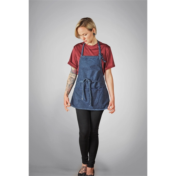 Kitch Style denim 28"x24" bib apron with the neck adjustments, long... from ASI 36558 Aprons, Etc.