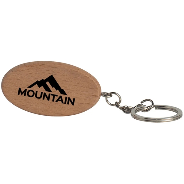 Oval keyring made of wood.... from ASI 34415 Alpi International LTD