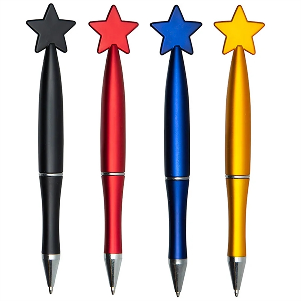 Ballpoint pen with star shaped topper.... from ASI 34415 Alpi International LTD