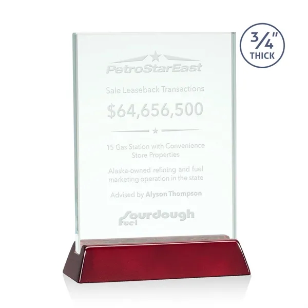Vertical 3/4-inch thick jade award with a high-gloss piano rosewood finish... from ASI 84592 St Regis Group / St Regis