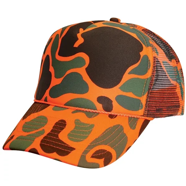 Five panel trucker cap with poly-foam front and foam backing.... from ASI 68190 Lungsal / Lungsal