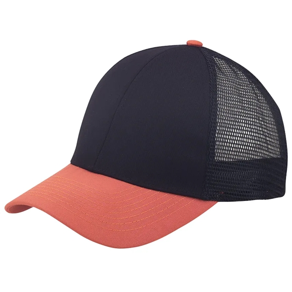 Six panel low crown trucker cap with fused buckram backing.... from ASI 68190 Lungsal / Lungsal