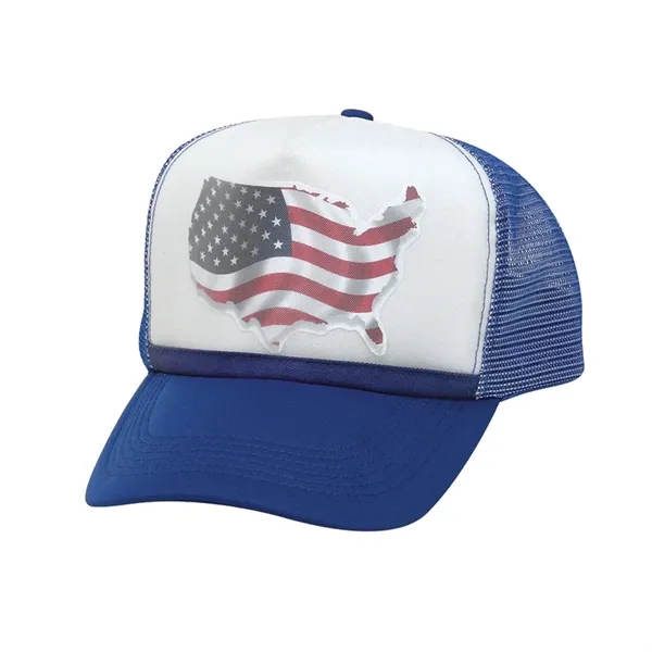 Trucker cap made with poly-foam front and nylon mesh back. Features... from ASI 68190 Lungsal / Lungsal