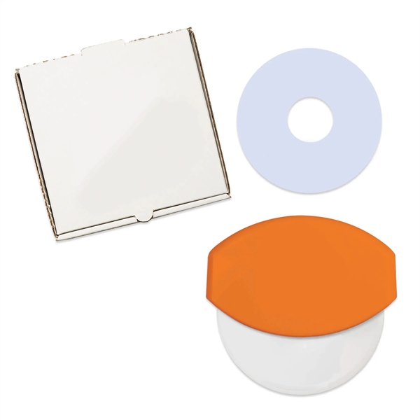 Delivery set with pizza cutter inside a pizza box with a... from ASI 54040 Fey Promo / Mi Line by Fey