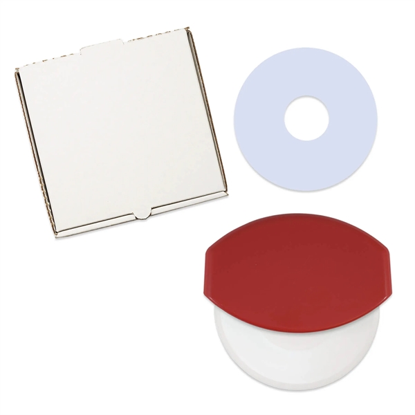 Delivery set with pizza cutter inside a pizza box with a... from ASI 54040 Fey Promo / Mi Line by Fey