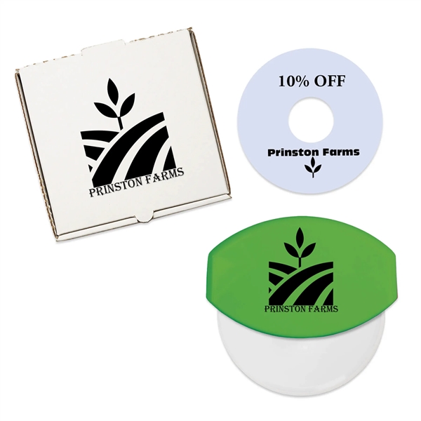 Delivery set with pizza cutter inside a pizza box with a... from ASI 54040 Fey Promo / Mi Line by Fey