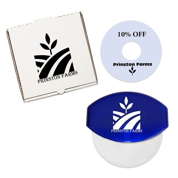 Delivery set with pizza cutter inside a pizza box with a... from ASI 54040 Fey Promo / Mi Line by Fey