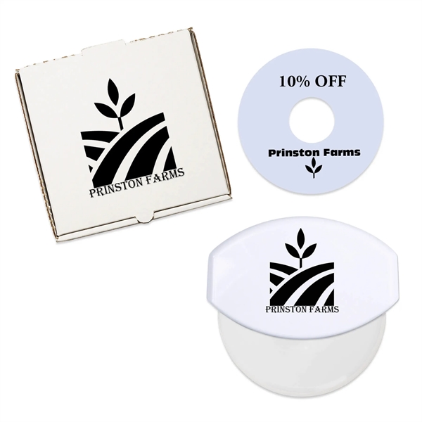 Delivery set with pizza cutter inside a pizza box with a... from ASI 54040 Fey Promo / Mi Line by Fey