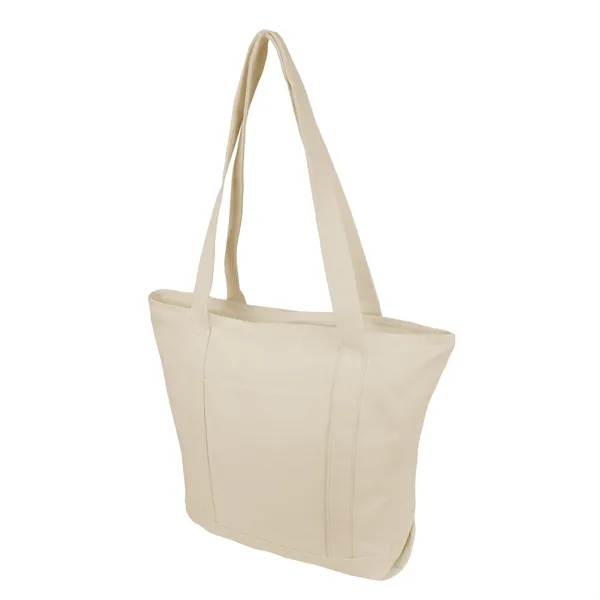 17" x 14" x 5" cotton boat tote with zipper closure,... from ASI 37980 Bagworld