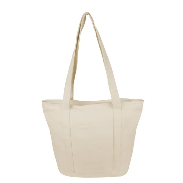 17" x 14" x 5" cotton boat tote with zipper closure,... from ASI 37980 Bagworld