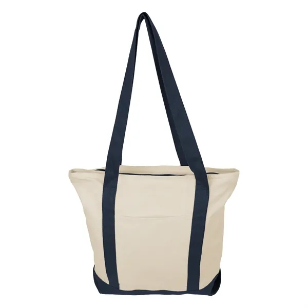 17" x 14" x 5" cotton boat tote with zipper closure,... from ASI 37980 Bagworld