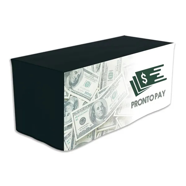 8' Fitted, 4 sided Dye Sublimated Front Panel Table Cover... from ASI 36558 Aprons, Etc.