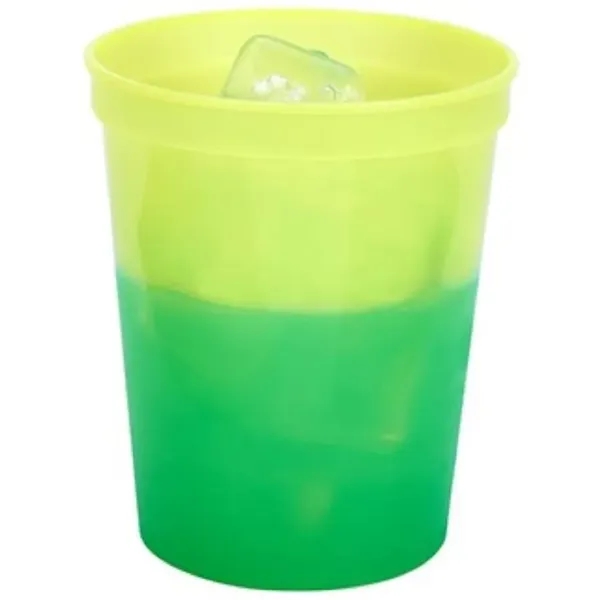 16 oz. color-changing smooth plastic stadium cup, ideal for events and... from ASI 67075 Leprechaun Promotions, LLC / Leprechaun Promotions