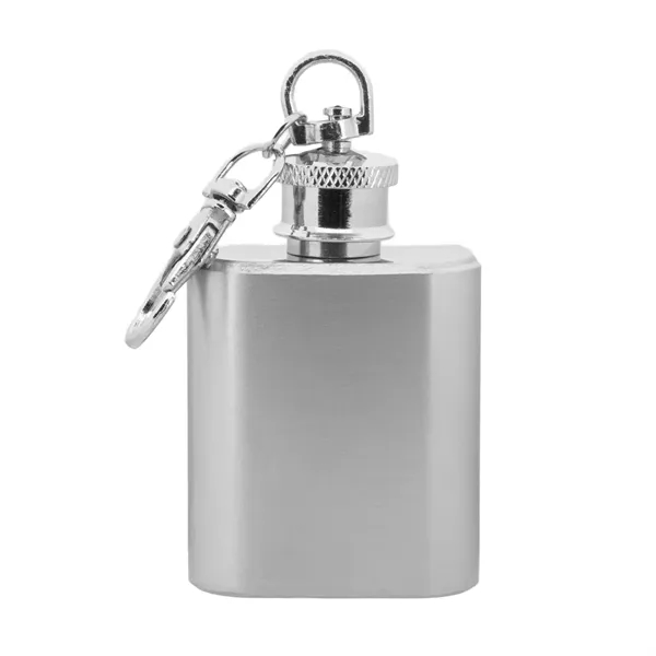 1 oz. Stainless steel hip flask with keychain plus 1 color... from ASI 37218 Athena Promo (tm)