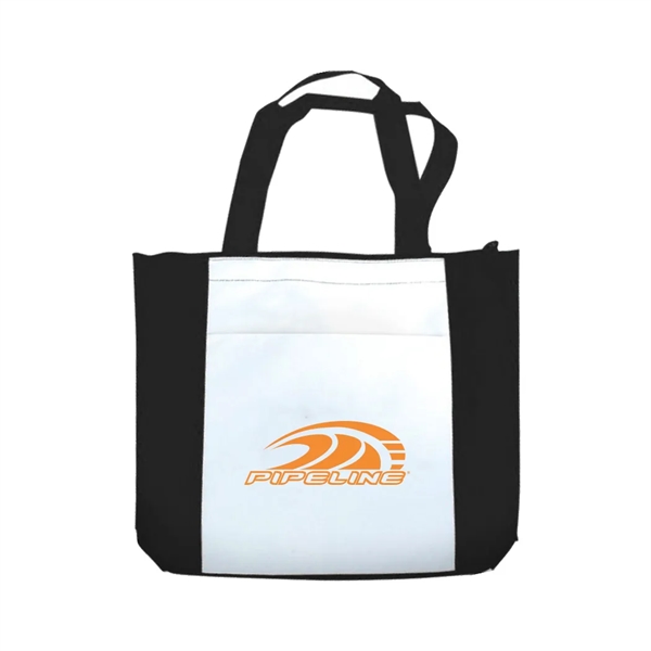 Polyester zipper tote bag with large zipper main compartment.... from ASI 31517 Admart Products / Admart Line