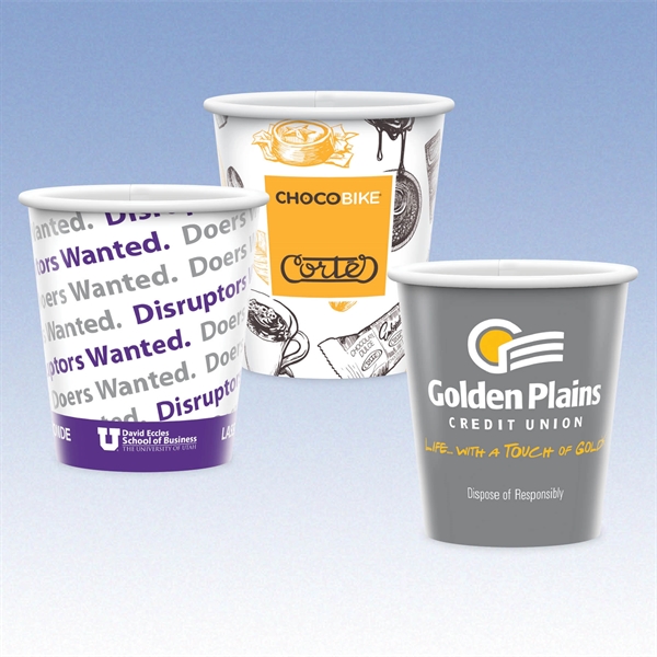 9 oz-Recycled Paper Cups-Coffee Cup with Hi-Definition Full Color Imprint, Made... from ASI 49716 Digispec & CounterPoint