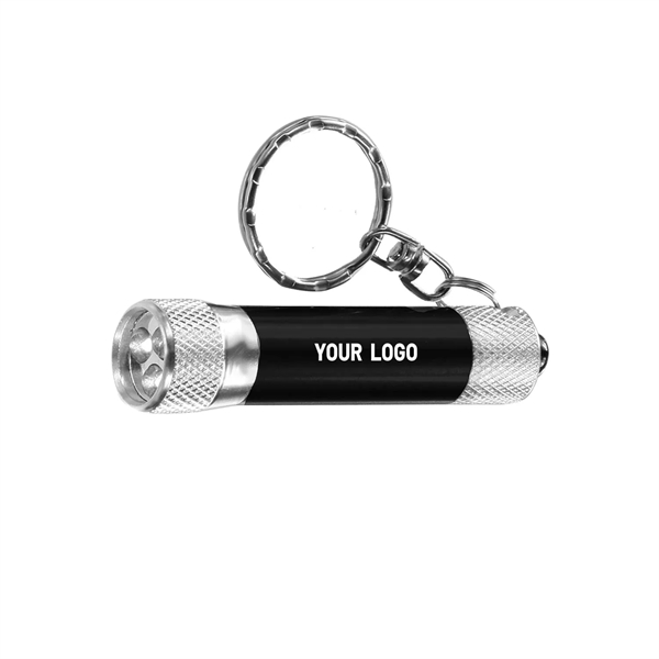 Metal LED flashlight keychain with laser engraving on 1 location... from ASI 37218 Athena Promo (tm)