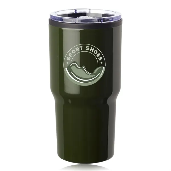 16 oz. stainless steel travel mug with clear plastic slider lid.... from ASI 39552 BEL Promo