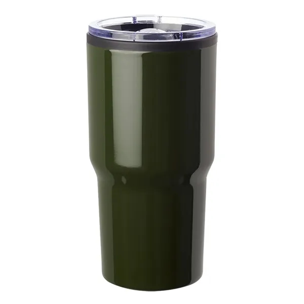 16 oz. stainless steel travel mug with clear plastic slider lid.... from ASI 39552 BEL Promo