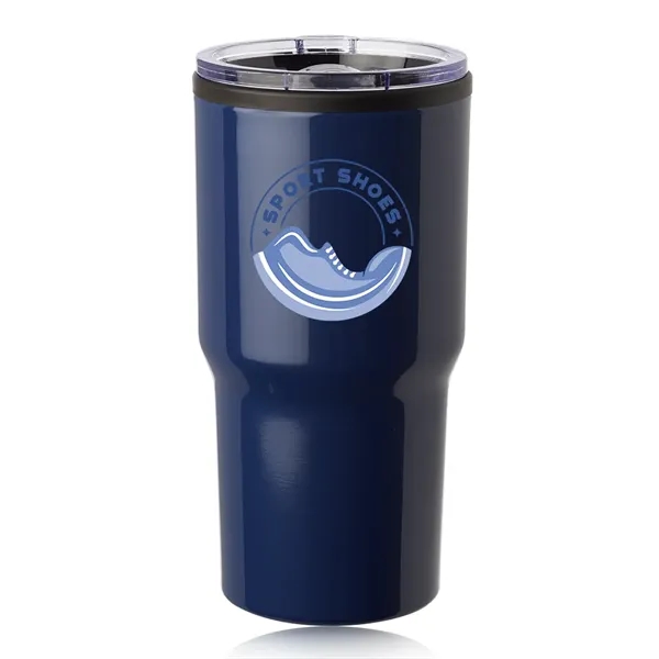 16 oz. stainless steel travel mug with clear plastic slider lid.... from ASI 39552 BEL Promo